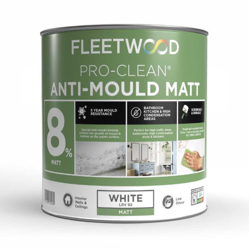 Fleetwood Pro-Clean Anti-Mould Matt Brilliant White