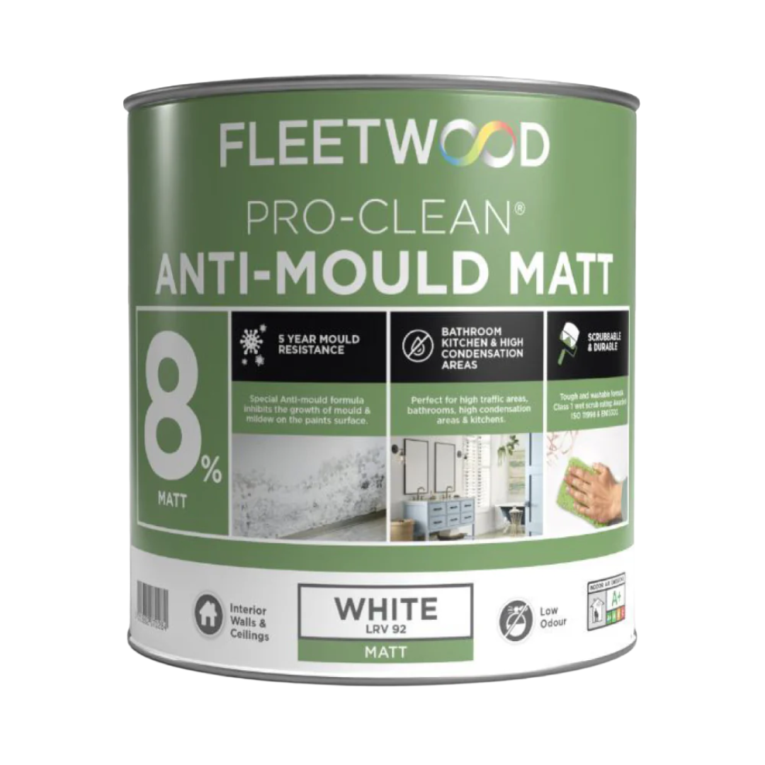 Fleetwood Pro-Clean Anti-Mould Matt Brilliant White