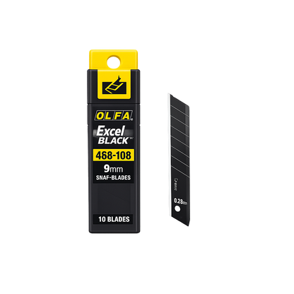 Olfa 9mm Excel Black Ultra-Sharp Snap Blade (Pack of 10) ABB 10B
