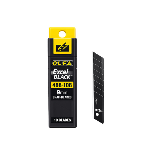 Olfa 9mm Excel Black Ultra-Sharp Snap Blades ABB 10B