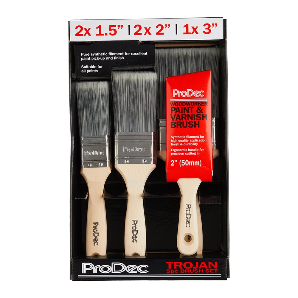 ProDec Trojan 5 Piece Brush Set