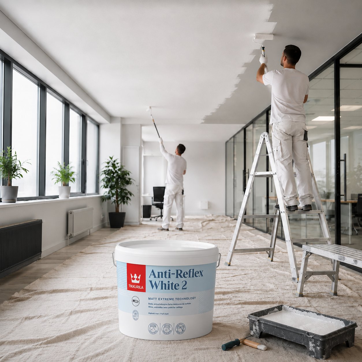 tikkurila ceiling paint white