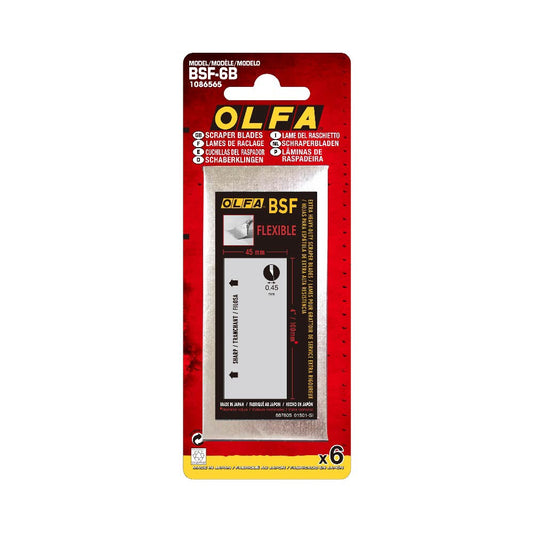 Olfa Flexible Scraper Blades 100mm - Pack of 6 (BSF6B)