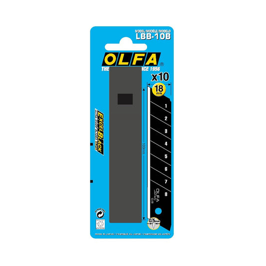 Olfa EXCEL BLACK™ Ultra Sharp Blade 18mm - Pack of 10 (LBB10B)